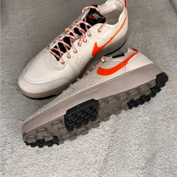 Nike Trail Sneakers Beige Orange Swoosh Cordura Outdoor Shoes Men’s 9.5 NWT - Picture 5 of 14